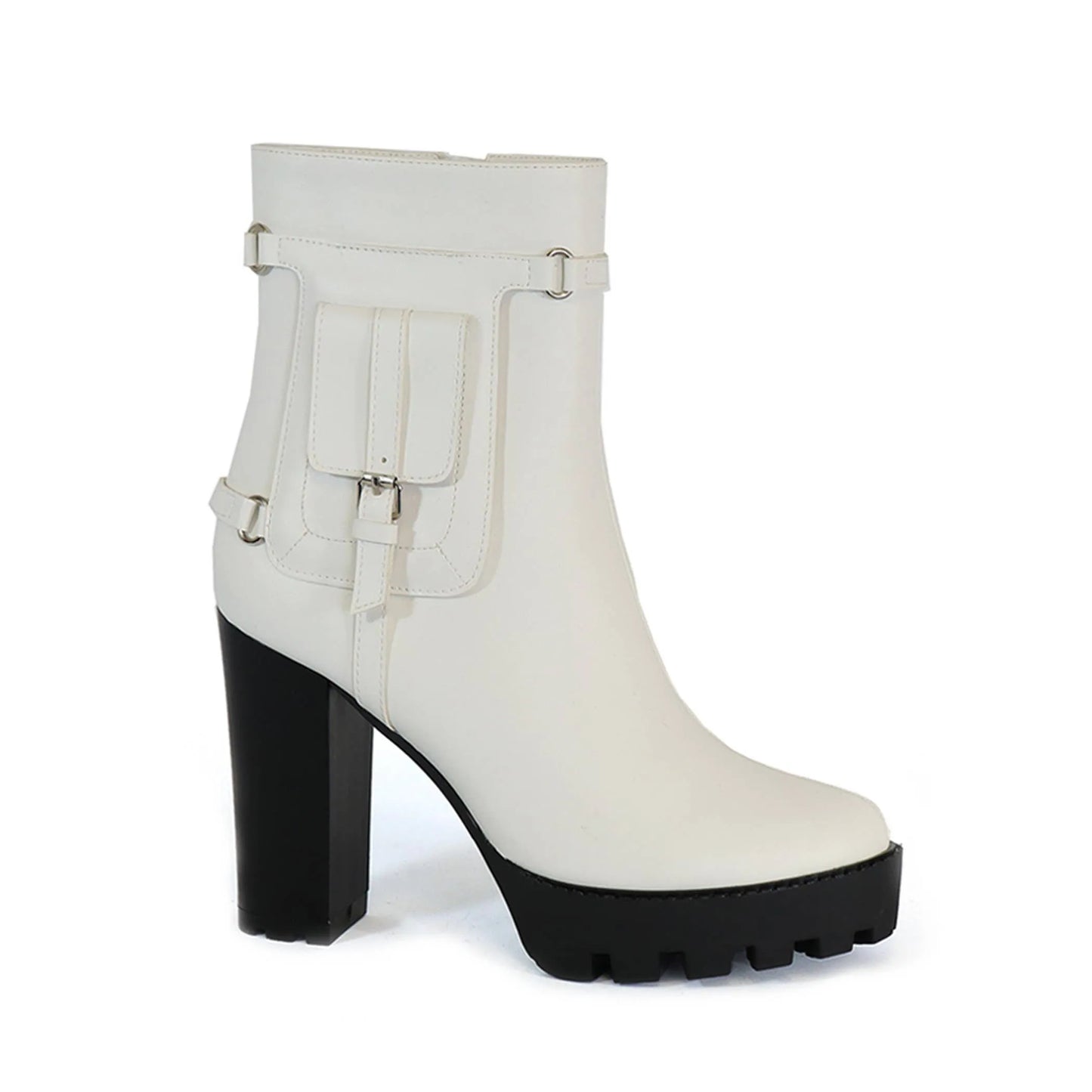 Yoki Womens side pocket western hiker booties